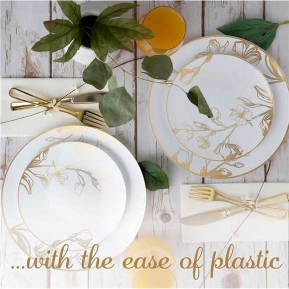 32 Piece Combo Plates Set includes 16-7'' inch Plates & 16-10'' inch Plates - Picture 5 of 8